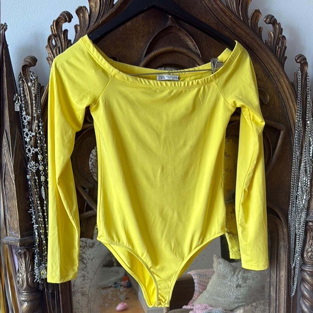 Zara yellow bodysuit